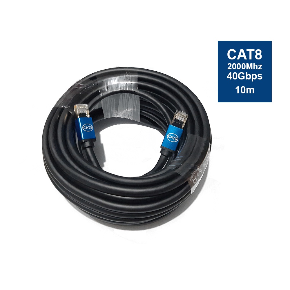 Kabel LAN Cat8 Round Patch Cord Ethernet UTP Cable 10 Meter