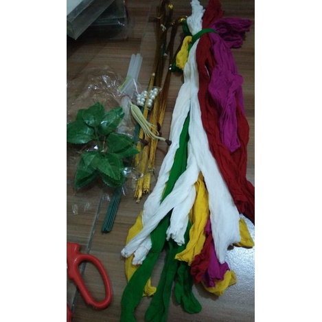 Daun Anggrek Latex/daun anggrek bagus/kain stoking bahan bunga stocking murah Tebal/kain setoking.