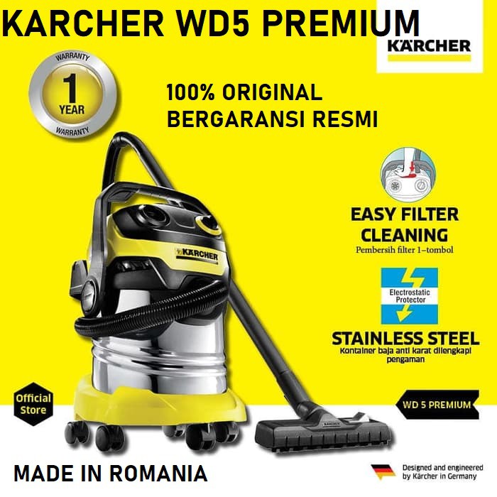 Karcher WD5 Premium Vacuum Cleaner Wet and Dry 25 Liter Karcher WD 5