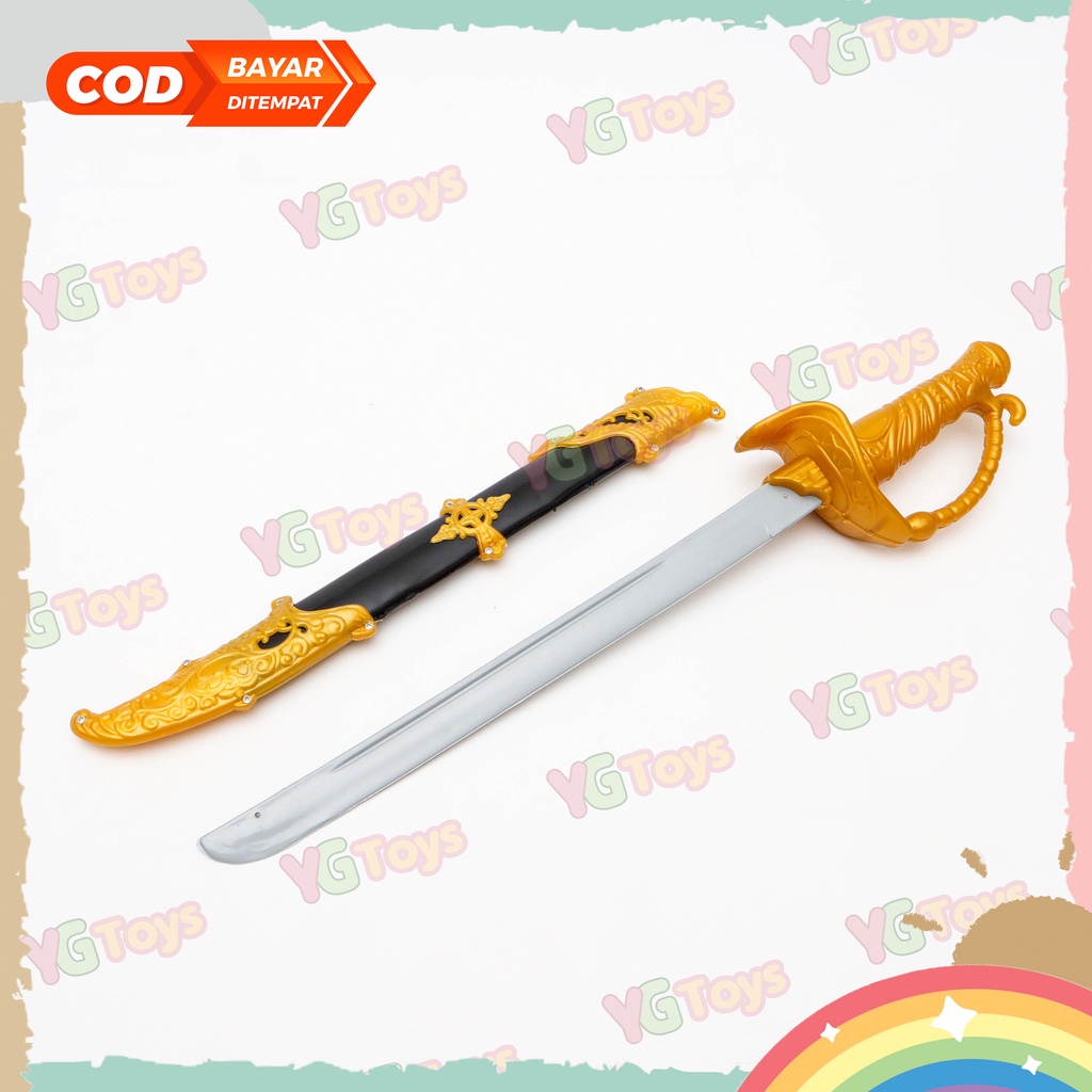 YGtoys Mainan Pedang Pedangan Samurai Katana Plastik Besar 50cm Mainan Anak Laki Laki