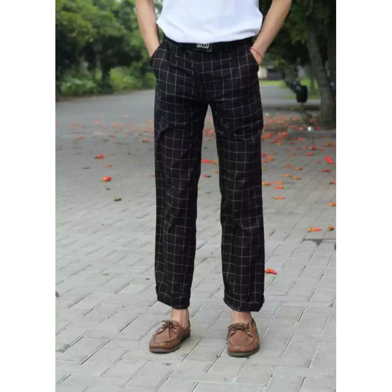 Celana Tartan Pants / Celana Kotak Kotak Premium Hype Beast / Celana Tartan Pria