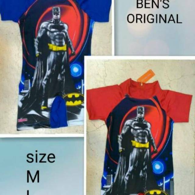 SWIMSUIT BAJU RENANG ANAK SD / TK / COWOK / LAKI SIZE M - XL BATMAN BEN'S ORI ORIGINAL