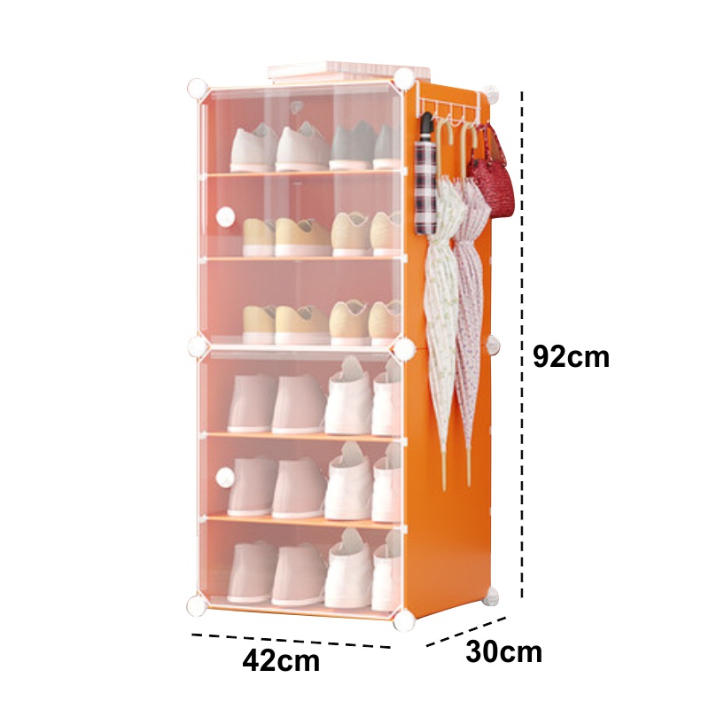 Rak Sepatu Anti Debu 4 Layer Tebal Shoe Rack Portable Serbaguna Kotak Sepatu Portable_futurehome8