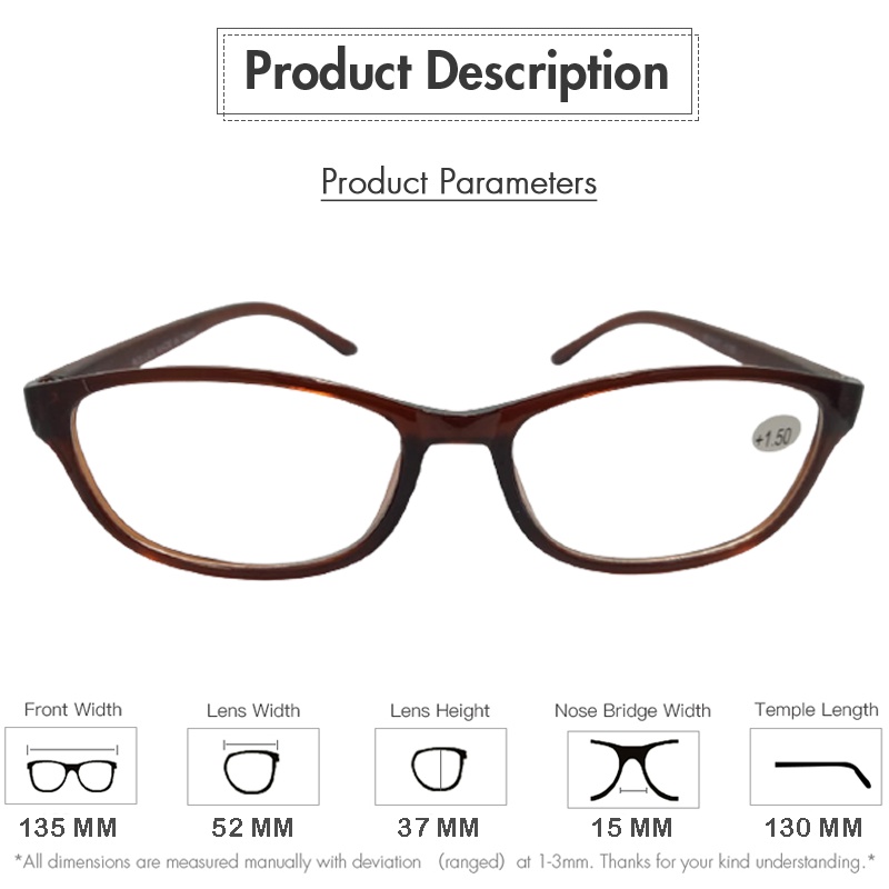 Kacamata Plus (+) Kacamata Baca Lensa Plus uk +1.00 s/d +3.00 Frame Coklat Tua Untuk Pria Wanita UNISEX Kacamata Rabun Dekat Kacamata Baca Fashion Terbaru