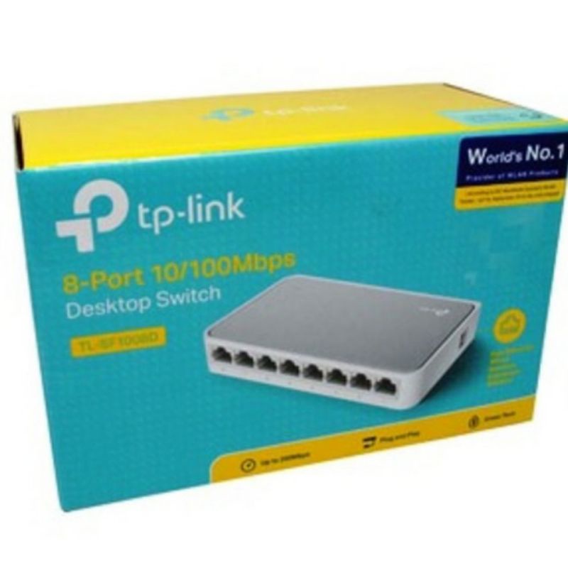 SWITCH HUB TP-LINK SF1008D 8 PORT FAST INTERNET 10/100MBPS -  SWITCH HUB INTERNET 8 PORT TP LINK SF1008D