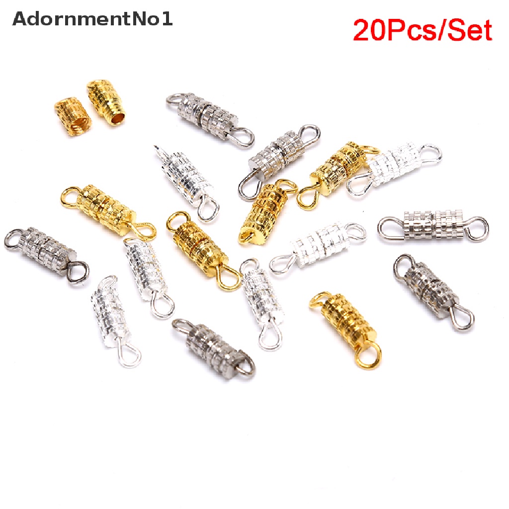 (AdornmentNo1) 20pcs / Set Konektor Silinder Bahan Alloy Untuk Membuat Gelang DIY