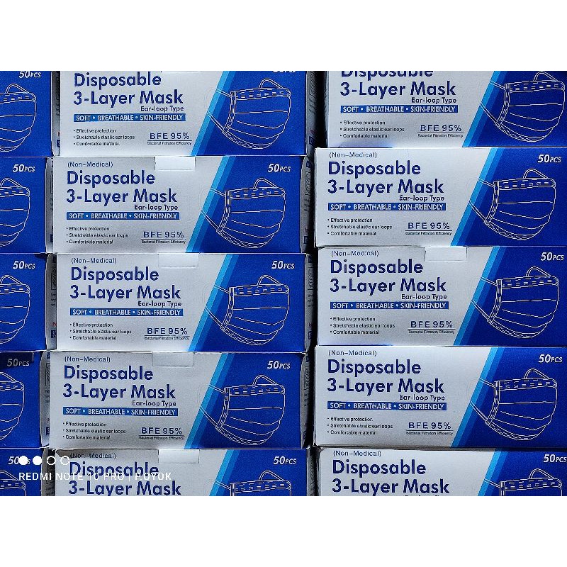 Masker 3 ply / Masker tiga ply / Masker dewasa / Masker box isi 50 pcs