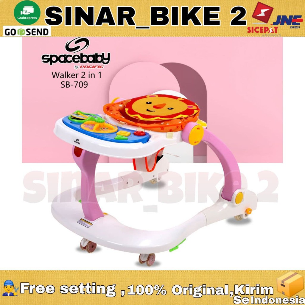 Baby Walker SPACEBABY Sb-709 2 In 1 Ada Musik Dan Mainan