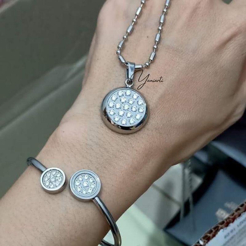 Paket Hemat,Basic (2 Produk)/Gelang dan Kalung kesehatan Anti Radiasi Elektromagnetik/Original MCI