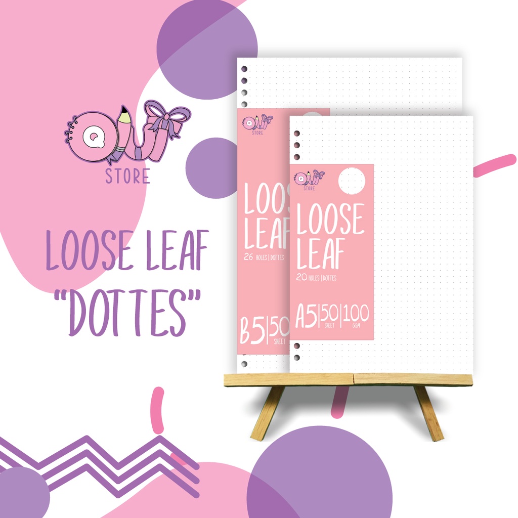 

Loose Leaf/Dottes/100gsm/50 Lbr/isi binder