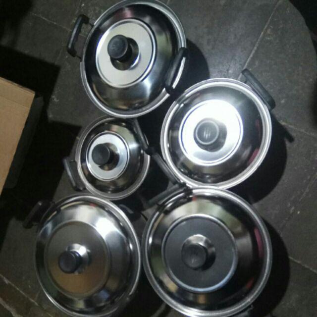 Jual Murah Banget Panci Set Exclusive 5 Pcs New Dutch Oven - Stainless Steel