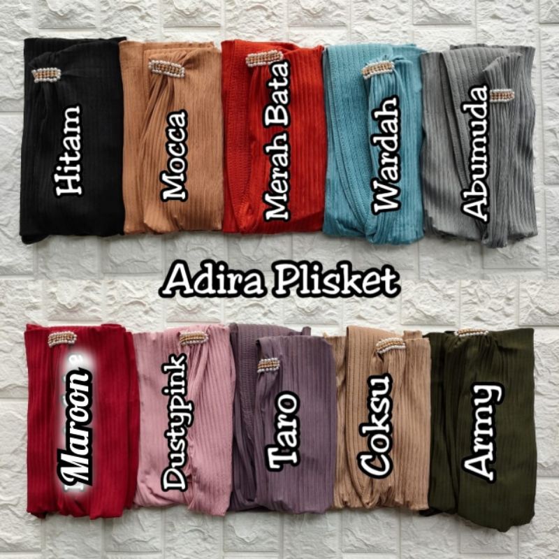 [ Assyfa Hijab ] ADIRA PLISKET ••hijab instan payet depan••hijab plisket jersey