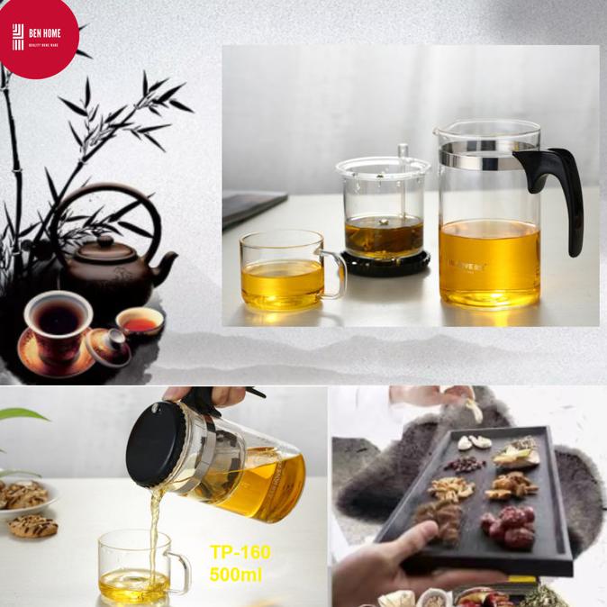 Ceret Teko Seduh Saring Kamjove Press Tea Cup Teko kaca Teko Teh Kopi