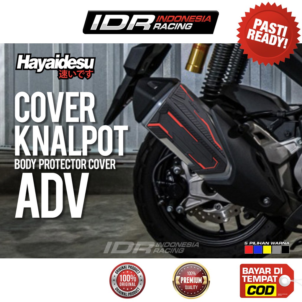 Knalpot Cover ADV 150 Hayaidesu Stiker 3D Yamaha Muffler Cover