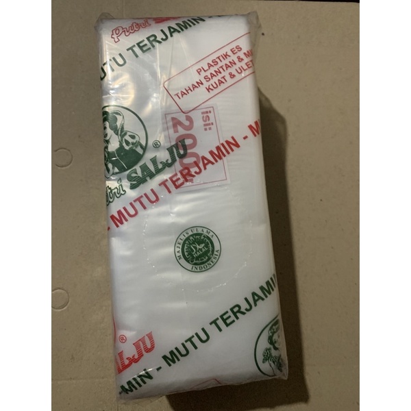 plastik pe ukuran 7x20 8x20 10x25 13x30 bahan pe es