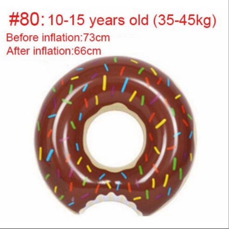 pelampung renang donat ban renang donat ukuran 80cm