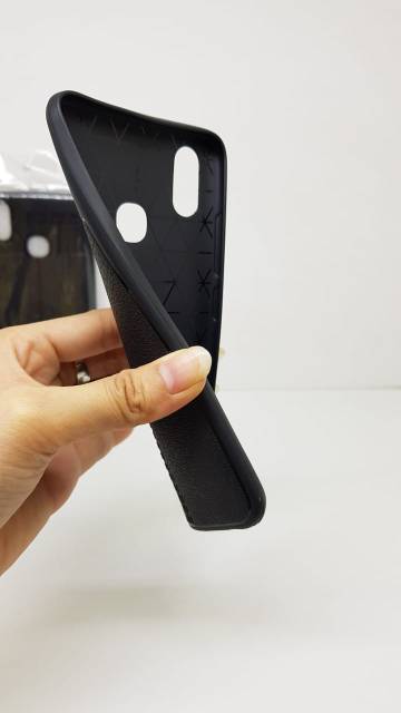 Auto Focus Vivo Y93 6.2 inchi Leather Soft Case Vivo Y93 AUTOFOCUS Motif Kulit Jeruk