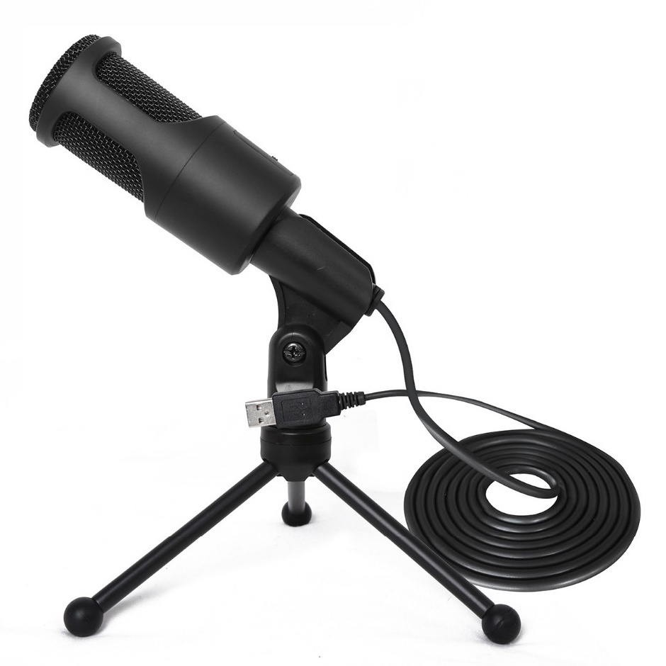 Portable Microphone USB with Stand - SF-960B - Black