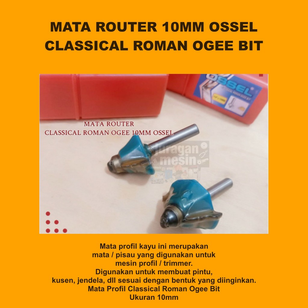 MATA ROUTER CLASSICAL ROMAN OGEE 10MM OSSEL MATA PROFIL KAYU