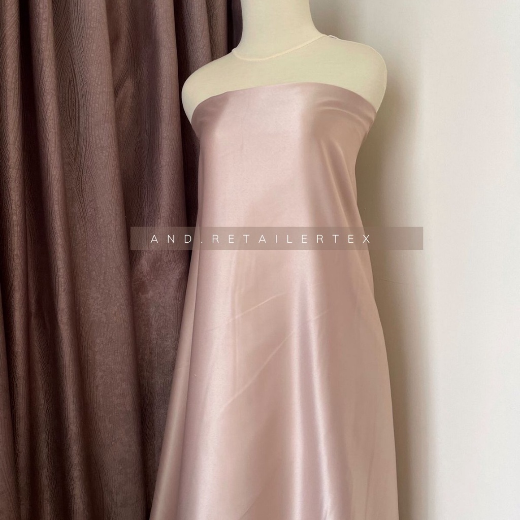 Kain Satin Velvet Premium Warna Nude Latte Bahan Gamis Seragam Furing Background Backdrop