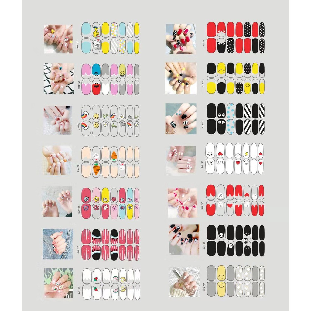 we try our best send different styles to you &lt;Grosir dan&gt;Nail sticker motif / sticker kuku / stiker kuku / nail stiker glitter / stripes design