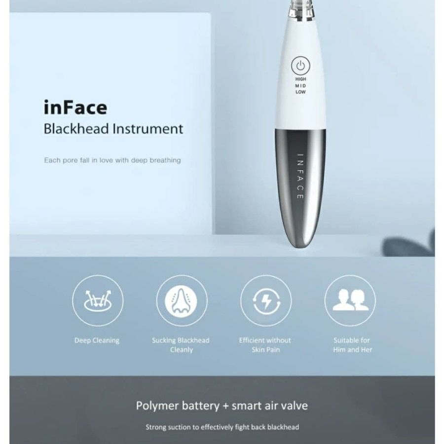 Inface Blackhead Remover MS7000 Alat Pembersih Komedo Wajah Vacuum