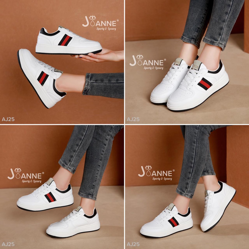 JOANNE SEPATU WANITA LEATHER SNEAKERS SHOES #AJ25 ORIGINAL (SALE)