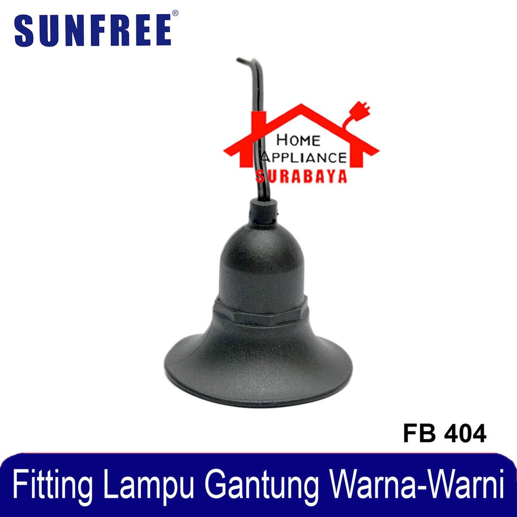 Fitting Lampu Gantung Karet Waterproof - Anti Air E27 SUNFREE FB-404 / FB404