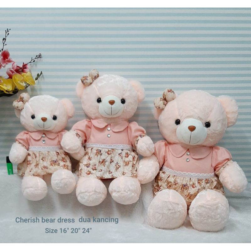 boneka teddy bear beruang dress