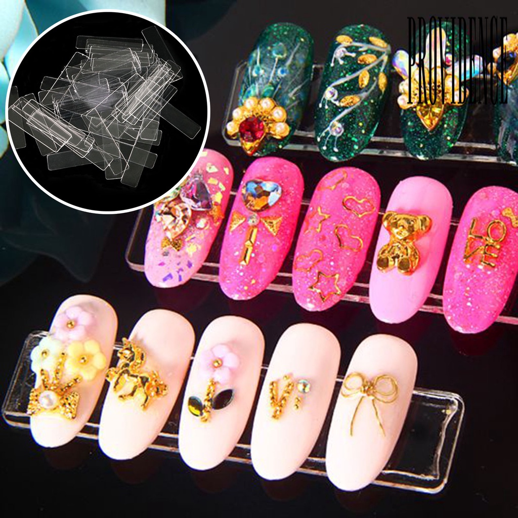 Providence 1 Set Papan Display / Organizer Kuku Palsu Transparan Untuk Manicure / Nail Art