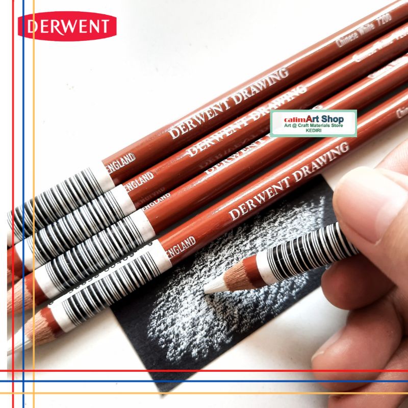 Pensil Putih White Pensil Charcoal - Drawing - Conte