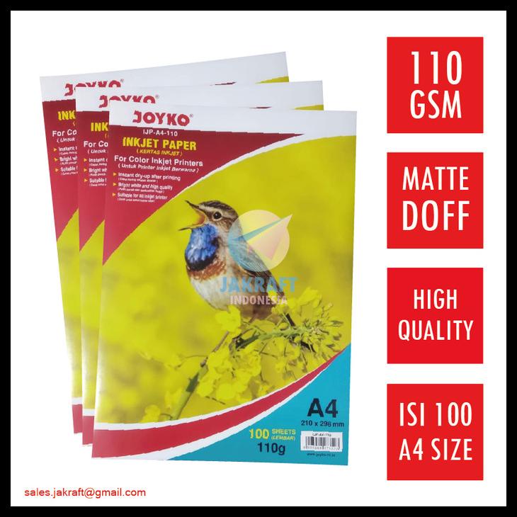 

Kertas Foto Doft Doff A4 110 Gram Gsm Matte Inkjet Photo Paper Isi 100 Kode 264