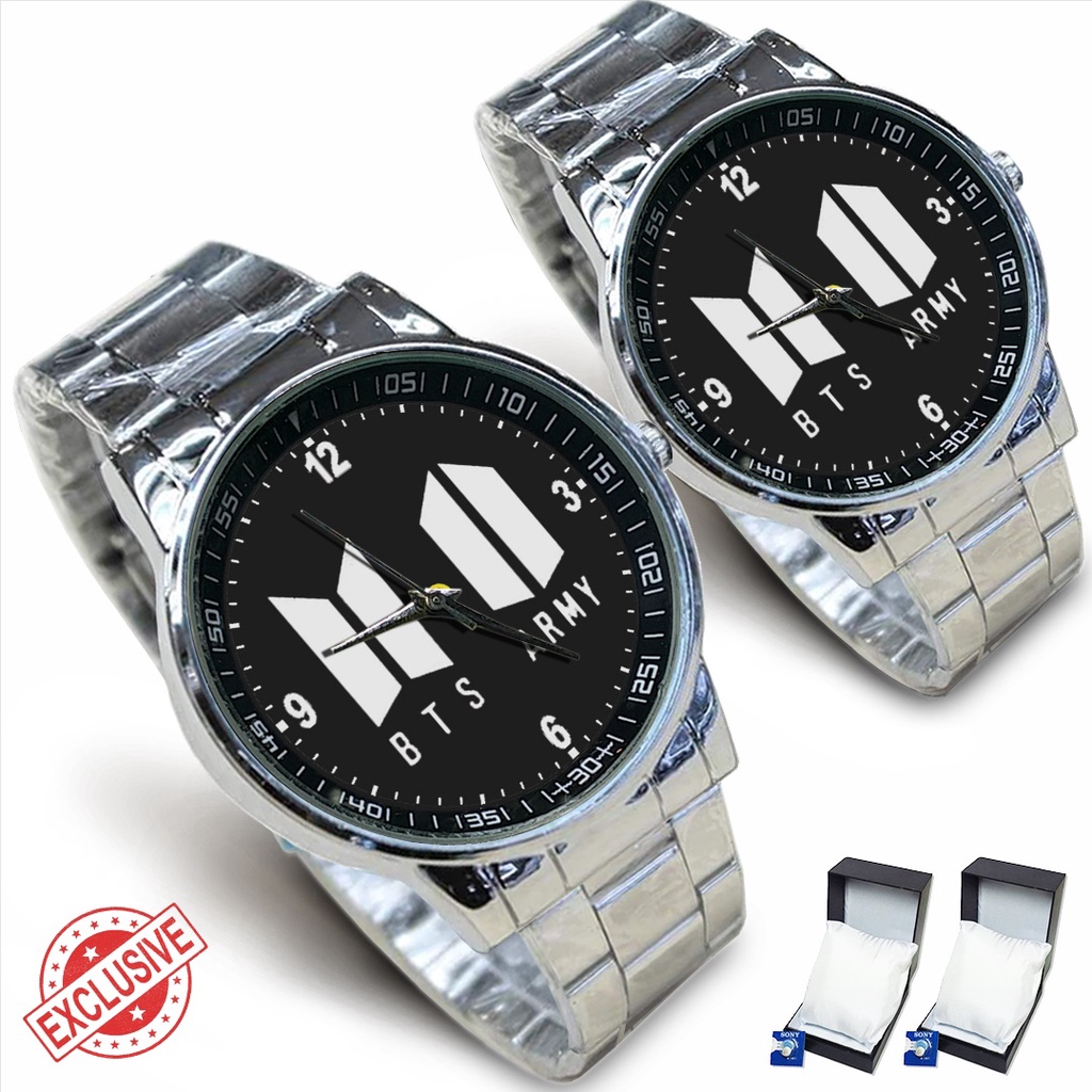 Jam Tangan Rantai Couple BTS - BTS ARMY 5 (Keren)