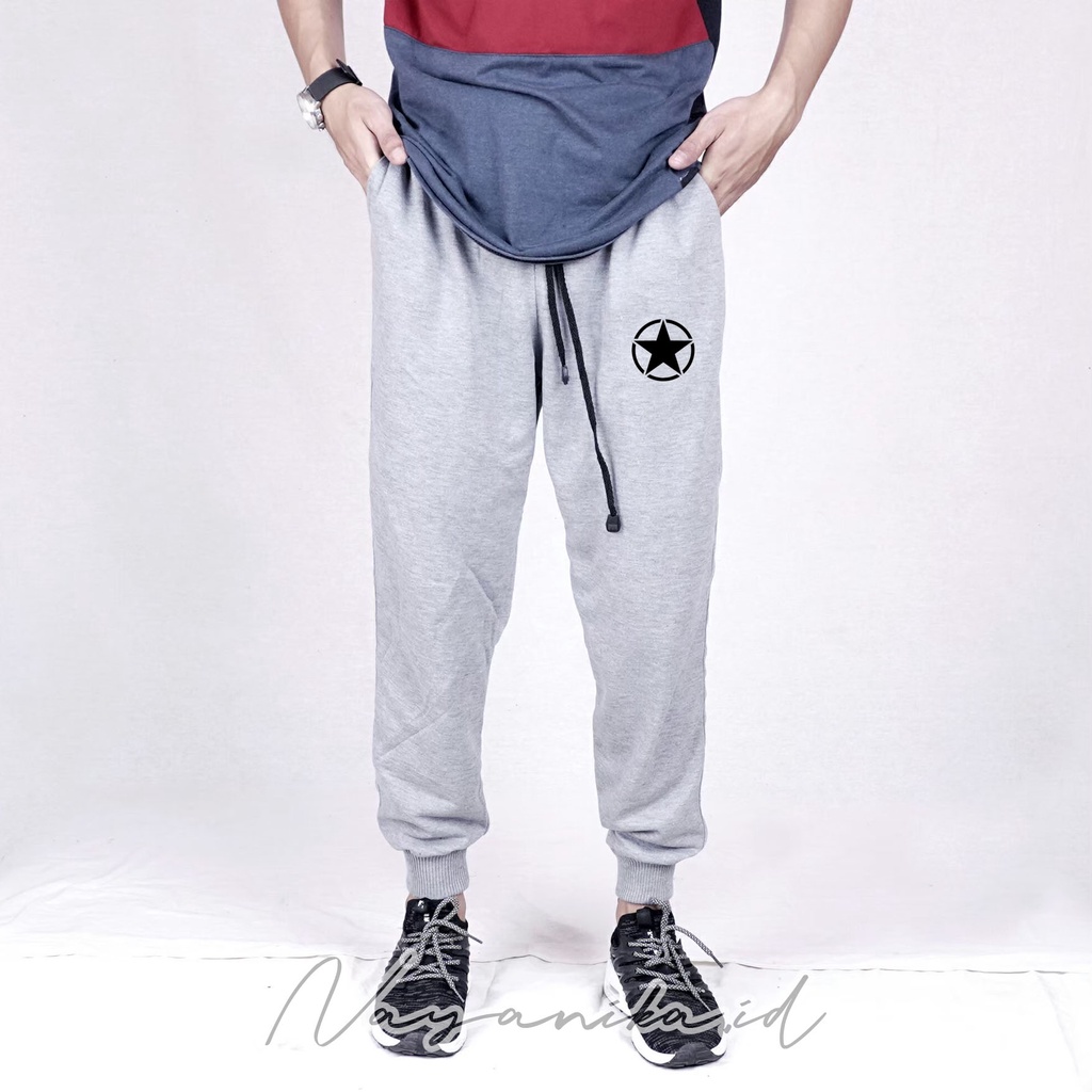 Celana Joger / Celana Jogger pria Training STANDAR dan SUPER JUMBO bahan Kaos Wanita dan Pria / CELA