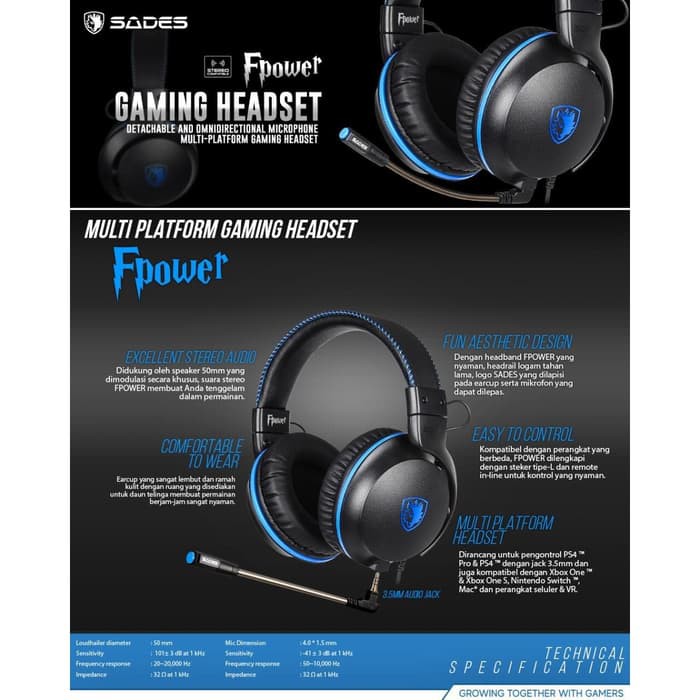 Sades Fpower Stereo Multi-Platform Gaming Headset