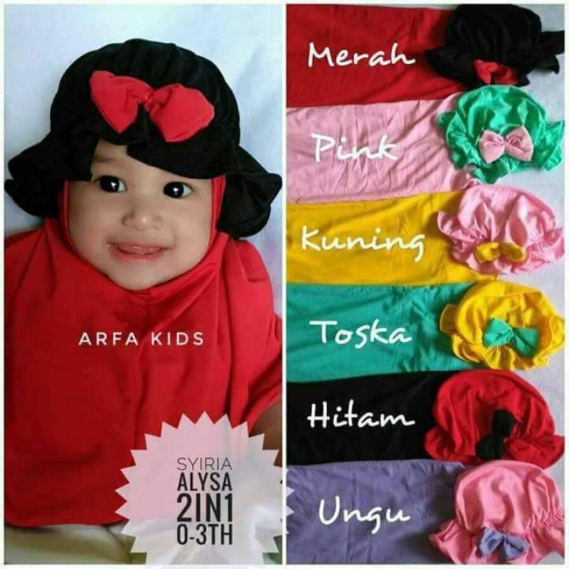 JILBAB BAYI sampai 18 bulan MODEL TURBAN JILBAB BANDO TOPI dll