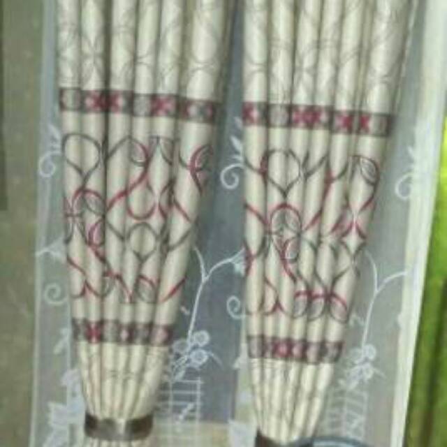 Gorden import blackout tebal licin  L 50 cm T 200 cm gorden pintu gorden jendela kamar tidur minimal