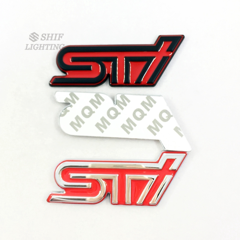 1pc Stiker Emblem Logo STI Bahan Metal Untuk Dekorasi Mobil SUBARU STI