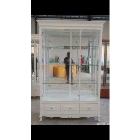 L-13 lemari Pajangan / lemari kristal / lemari kaca / bufet kristal / lemari pajangan kaca