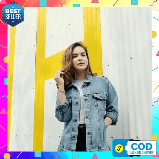 Jaket Jeans Reza Cewe Pakaian Wanita Hangout Kuliah Kerja Berkualitas Kekinian Termurah Premium Tren
