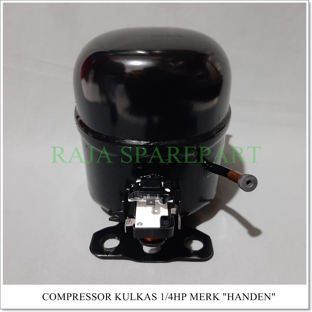 Compressor Kulkas &quot;HANDEN&quot; 1/4HP (Harga Sudah Termasuk Packing Kayu)