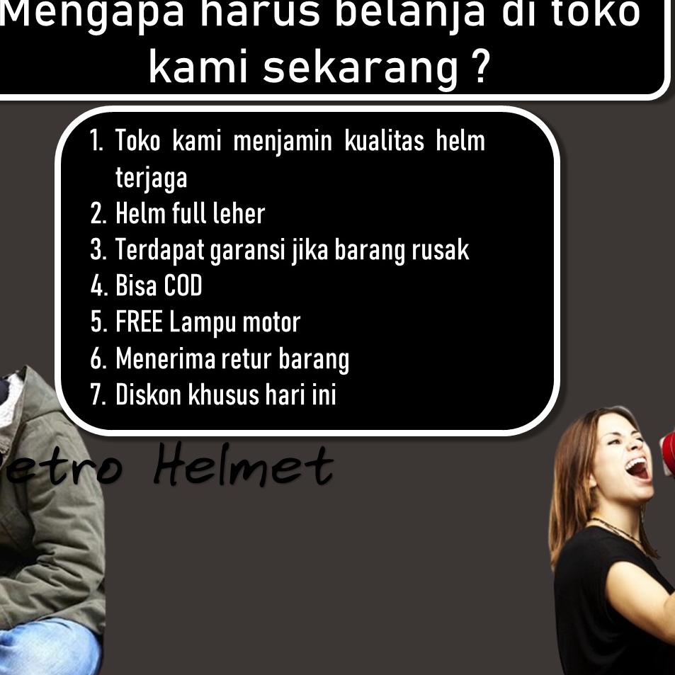 [PGR. 236858] helm helem bogo dewasa wanita cewek kaca datar cembung scoopy classic clasic kalsik re