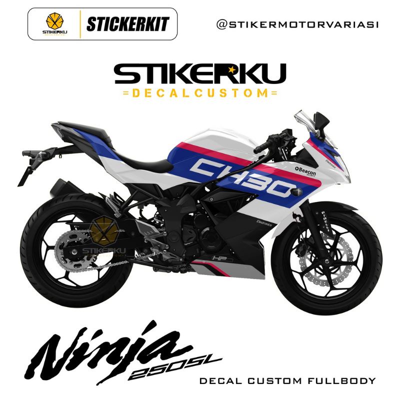decal ninja mono full body/ decal ninja 250 mono/ sticker ninja mono