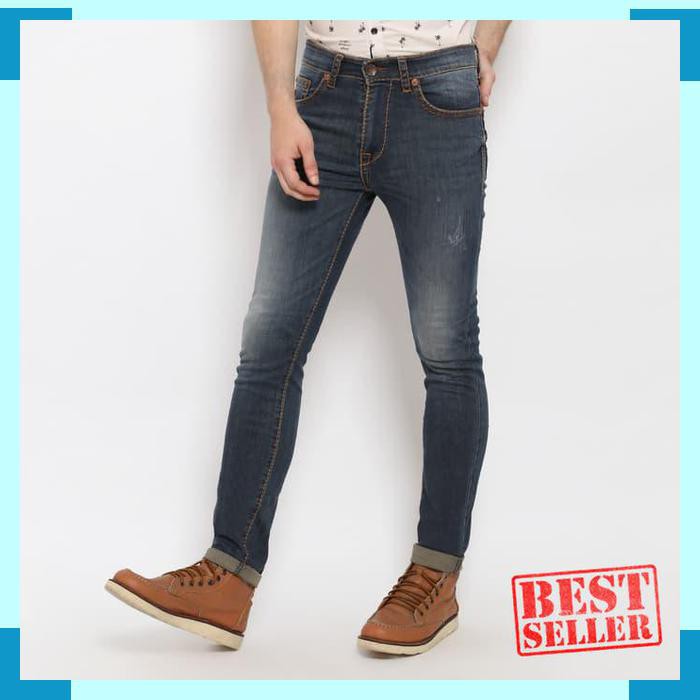 Promo ENERGIE Jeans Pria Original - Bob Jeans Slim Fit - Biru- 29