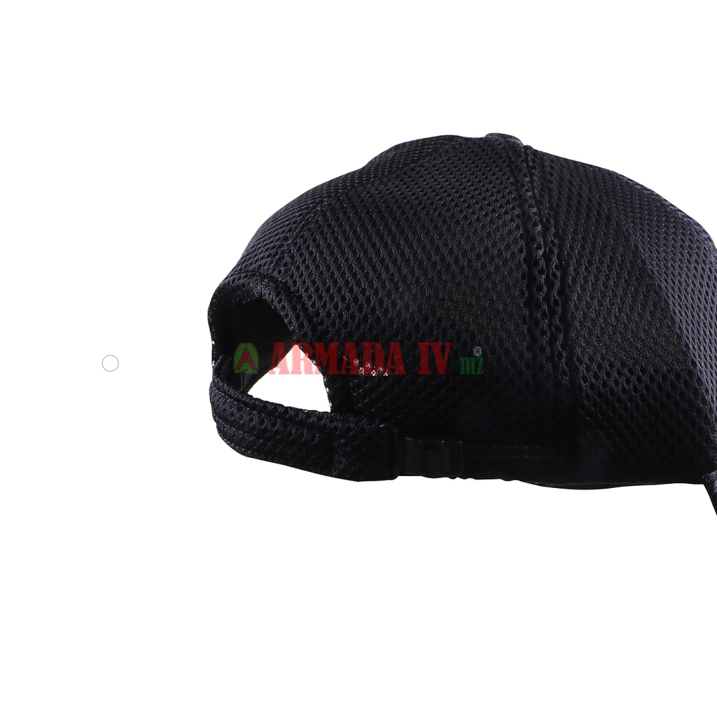 Topi Jaring Logo LINMAS Hitam Merah Putih