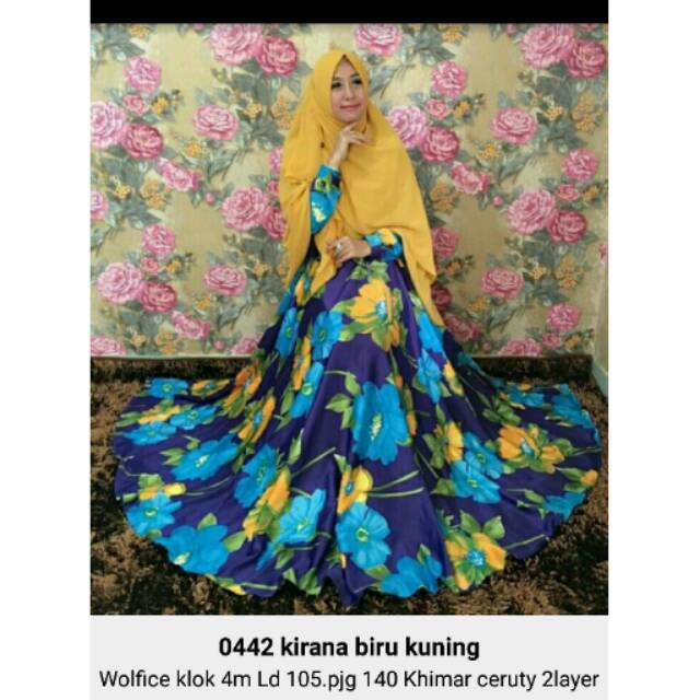 Kirana  biru kuning syari CUCI GUDANG 