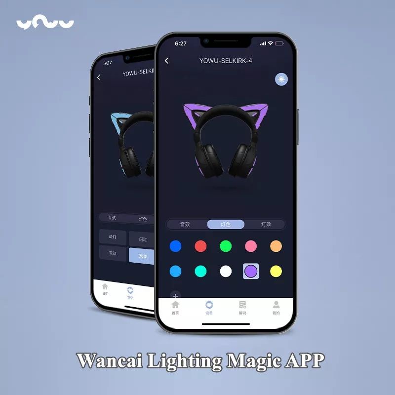 YOWU 4.0 HEADSET RGB TELIGA KUCING DENGAN MICROFON HD (GENERASI KE 4)