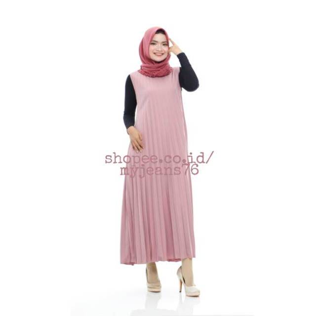 FWR - SLEEVELESS LONGDRESS / GAMIS PLISKET / DRESS PLISKET PANJANG 278