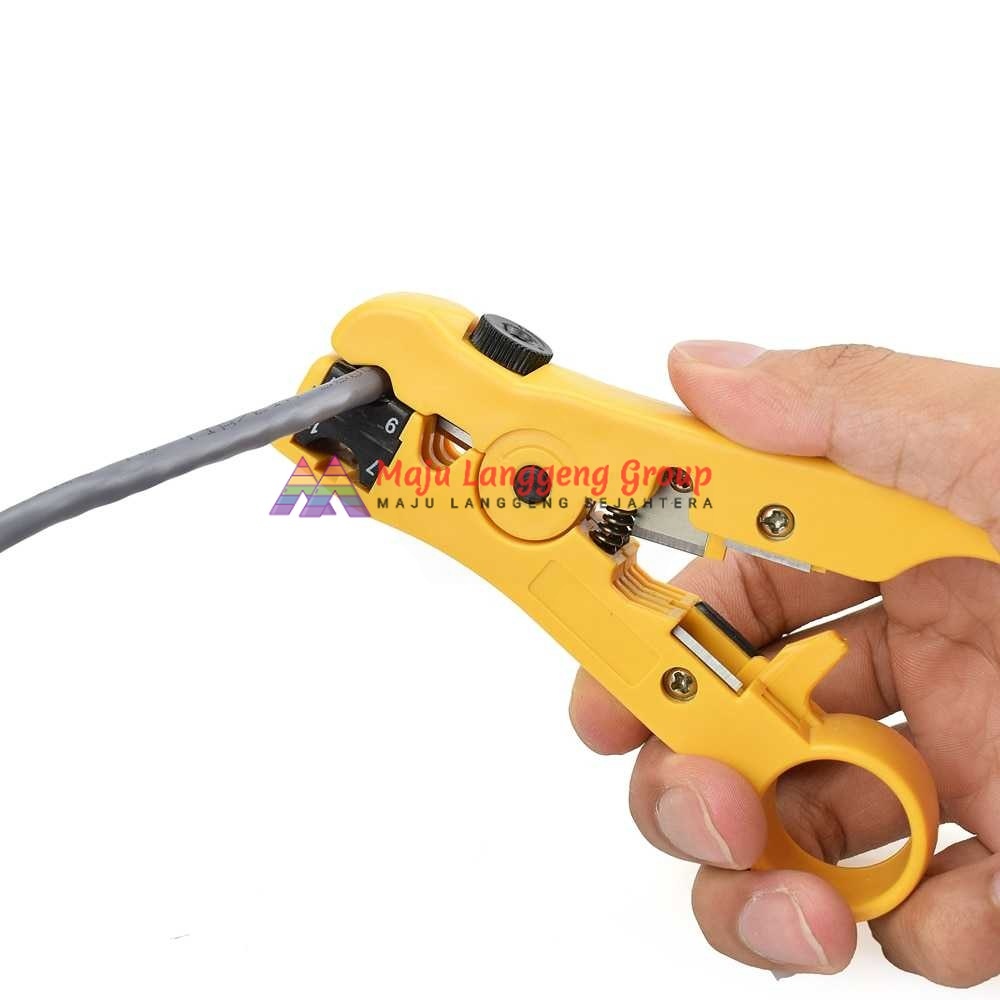 Universal Stripping Tool Coaxial Alat Pengupas dan Pemotong Kabel Jaringan LAN UTP/STP RG59 RG6 RG7 RG11 4P/6P/8P