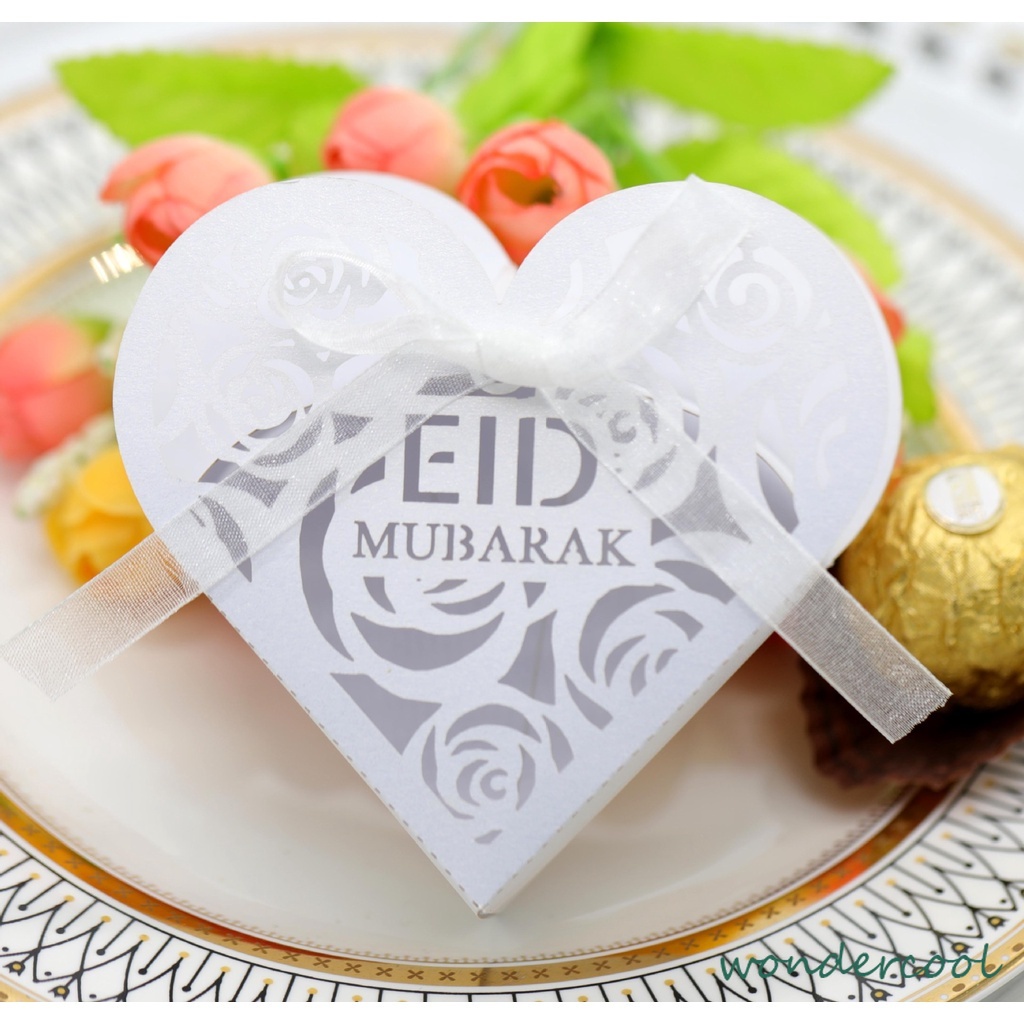 Pernikahan Idul Fitri Hollowed Out Rose Wedding Candy Box Ramadan Love Candy Box Kotak Cokelat-Won